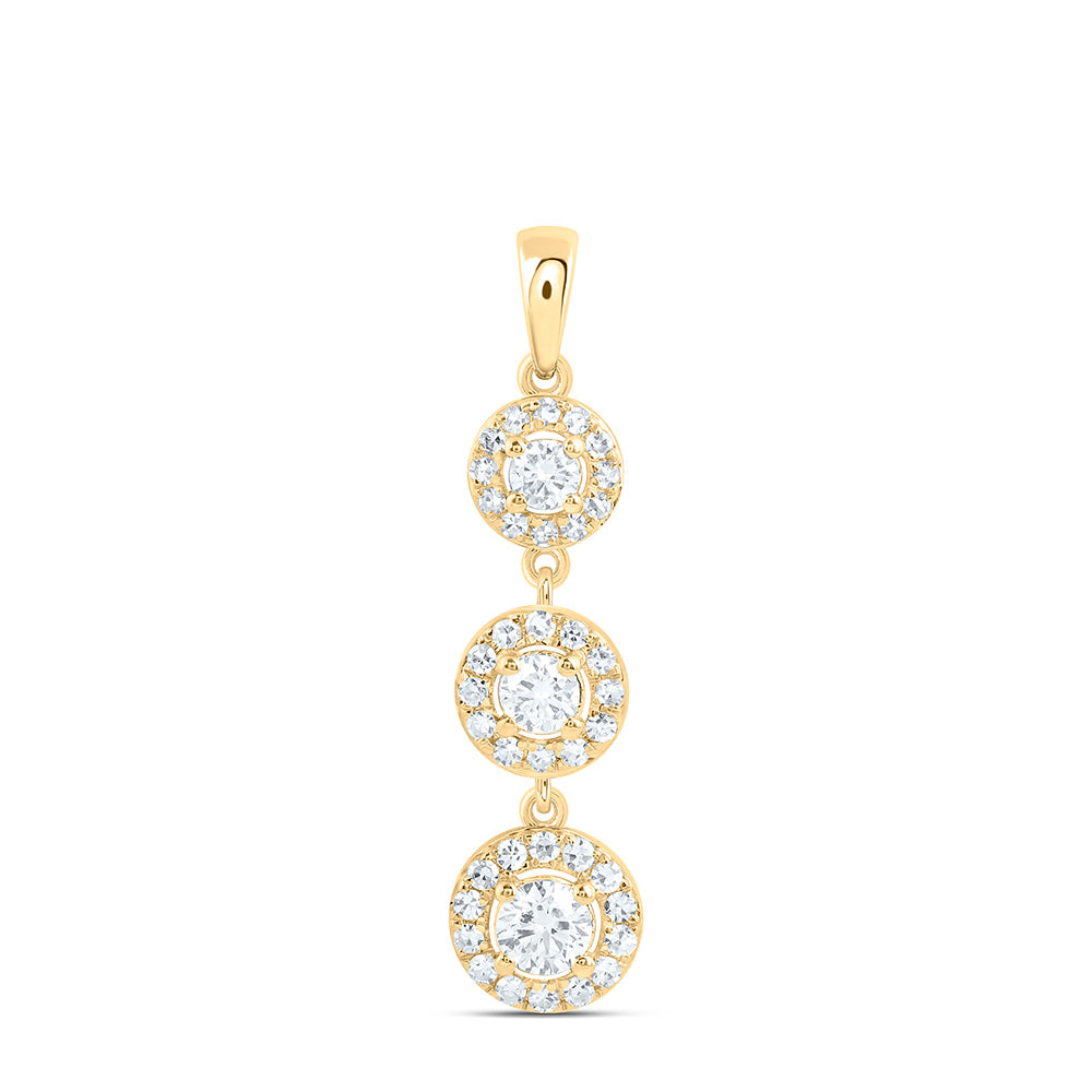 10K Yellow Or White Gold 3/4 Cttw Lab Grown Diamond Charm Pendant