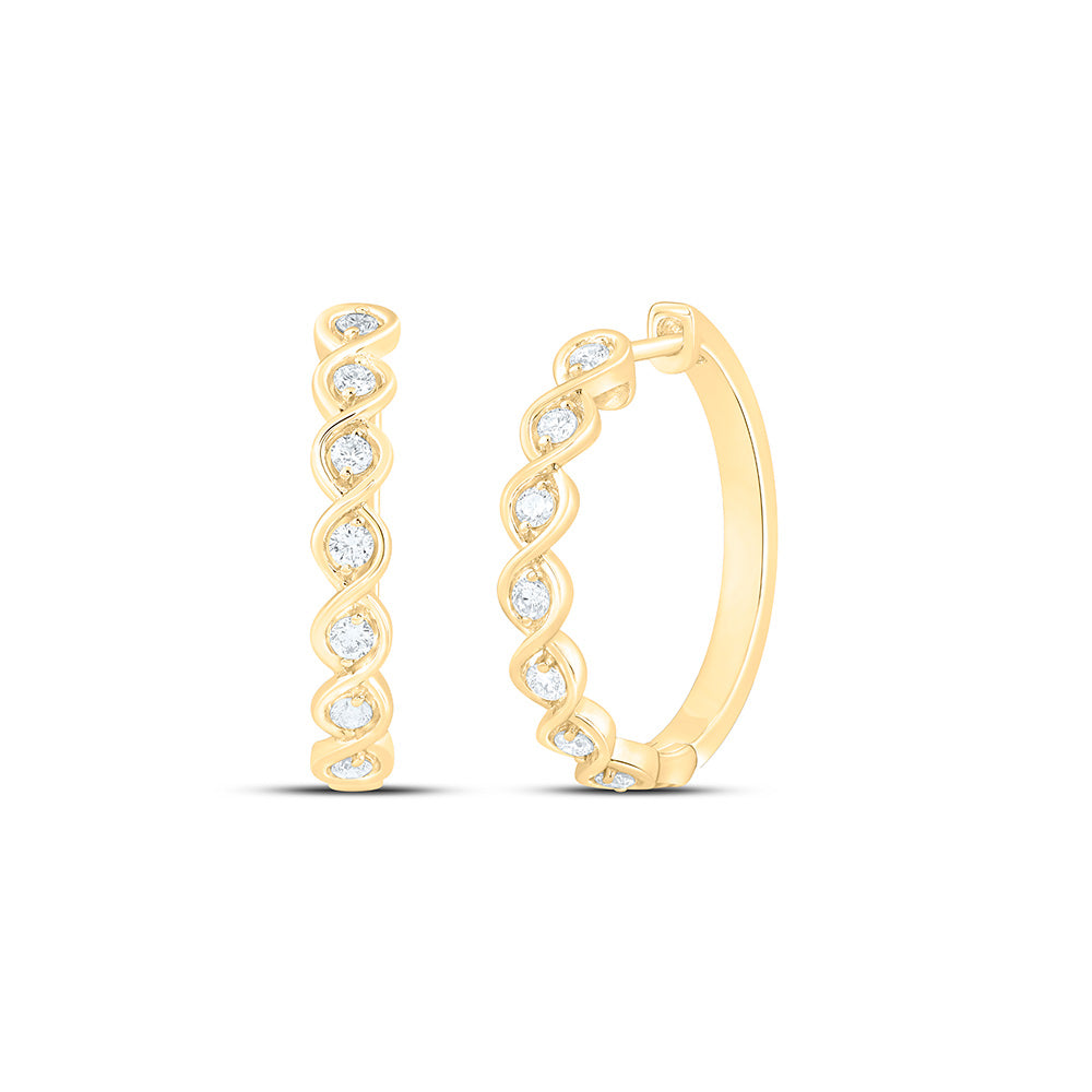 Sterling Silver 1/2 Cttw Lab Grown Diamond Hoop Earring