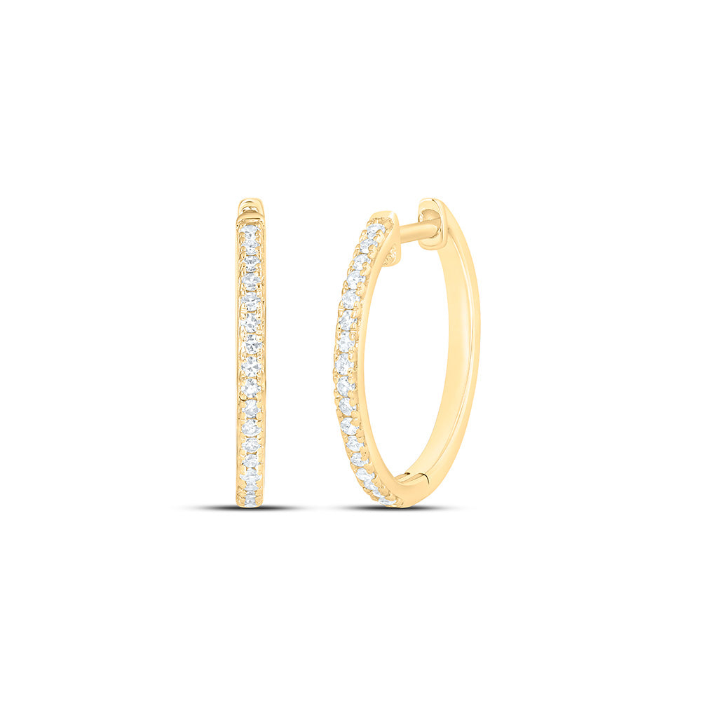 Sterling Silver 1/4 Cttw Lab Grown Diamond Hoop Earring