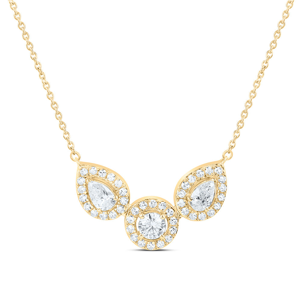 10K Yellow Or White Gold 1 Cttw Lab Grown Diamond Chain Necklace (18 Inch)