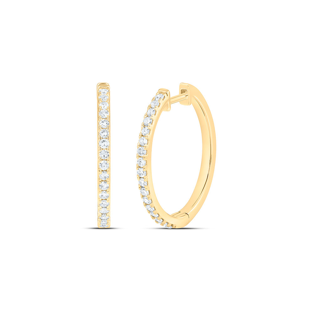 Sterling Silver 1/2 Cttw Lab Grown Diamond Hoop Earring