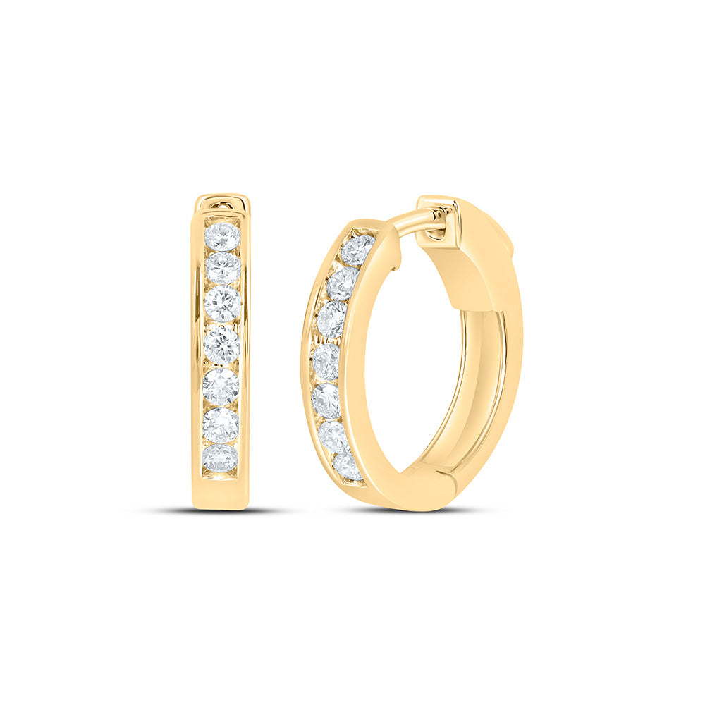 Sterling Silver 1/2 Cttw Lab Grown Diamond Hoop Earring