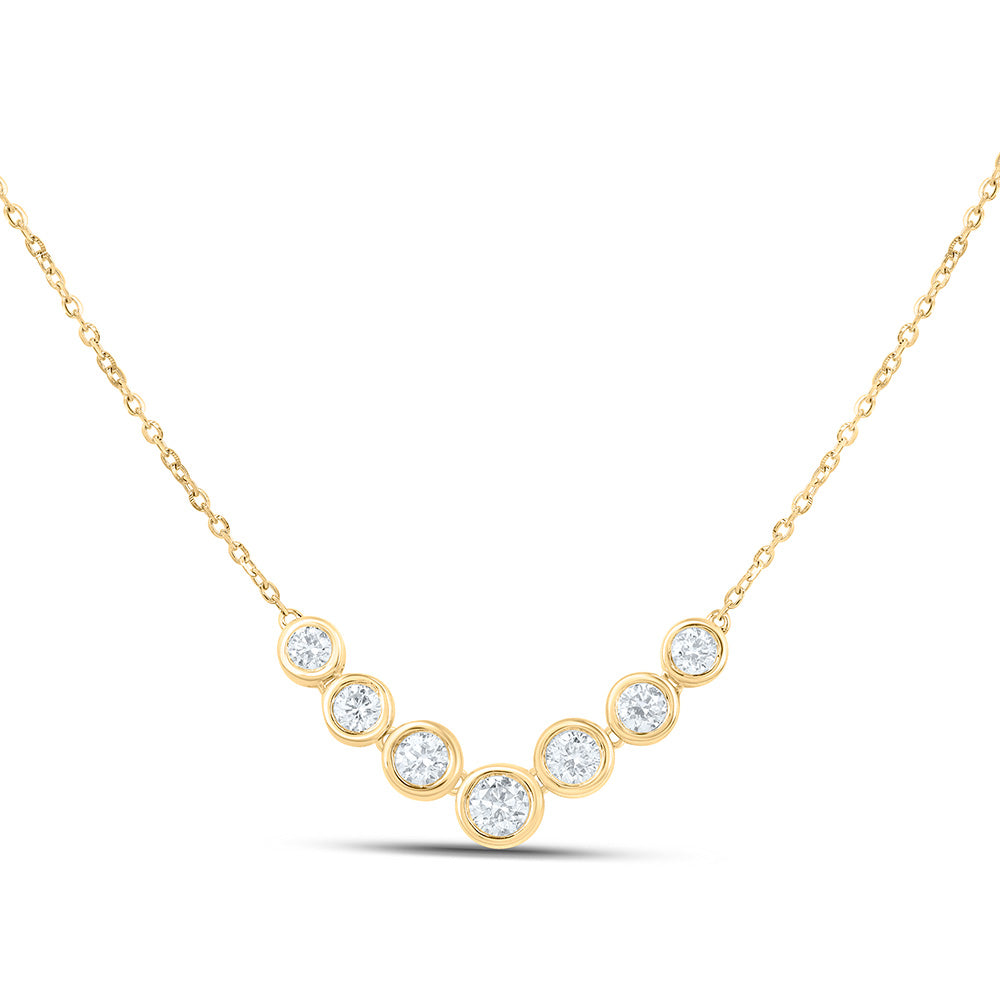 Sterling Silver 1/2 Cttw Lab Grown Diamond Chain Necklace (18 Inch)