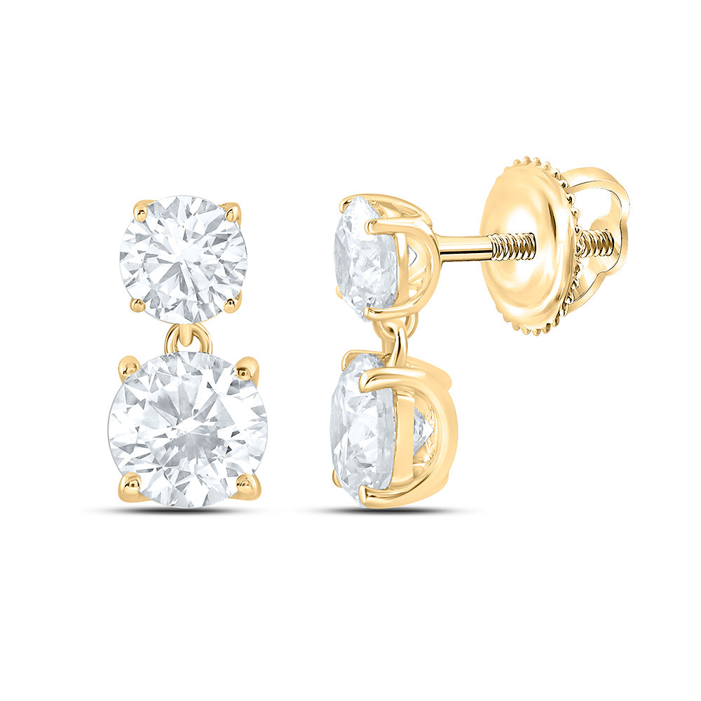 10K Yellow Or White Gold 1 1/2 Cttw Lab Grown Diamond Earring