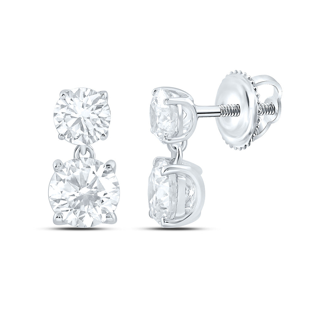 10K Yellow Or White Gold 1 1/2 Cttw Lab Grown Diamond Earring