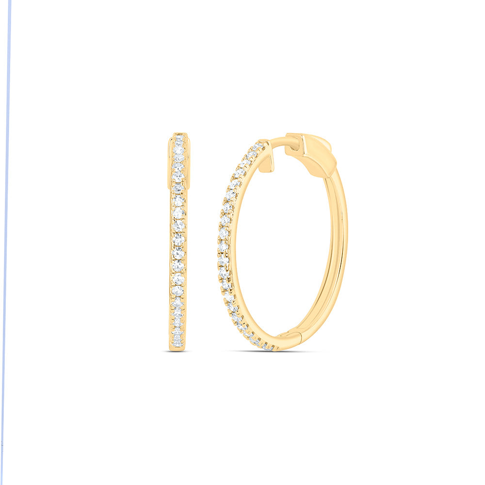 Sterling Silver 1/2 Cttw Lab Grown Diamond Hoop Earring