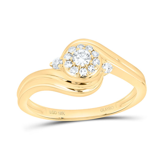 10K Yellow Or White Gold 1/5 Cttw Lab Grown Diamond Round Engagement Ring