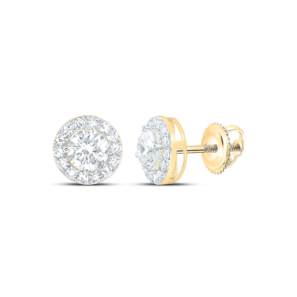 10K Yellow Or White Gold 1 Cttw Lab Grown Diamond Fashion Round Earring