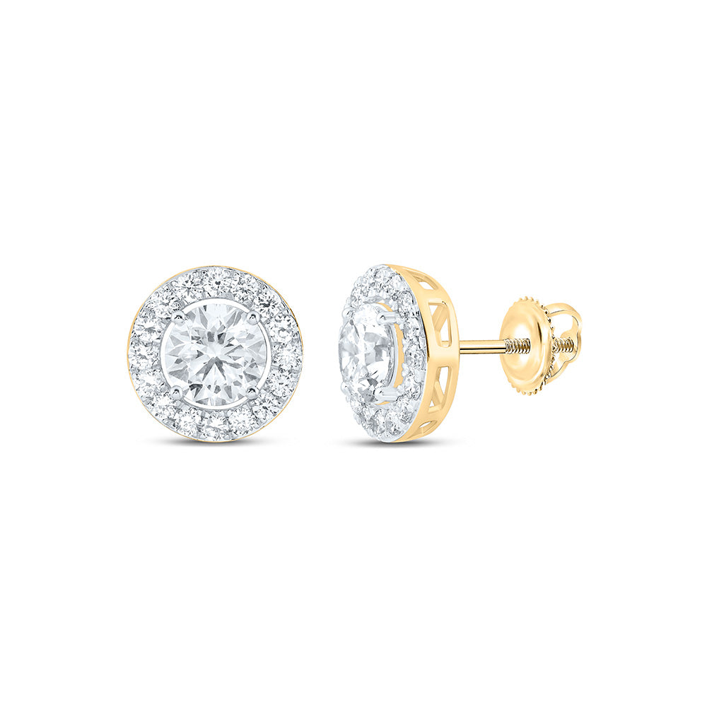 10K Yellow Or White Gold 3 Cttw Lab Grown Diamond Fashion Round Earring