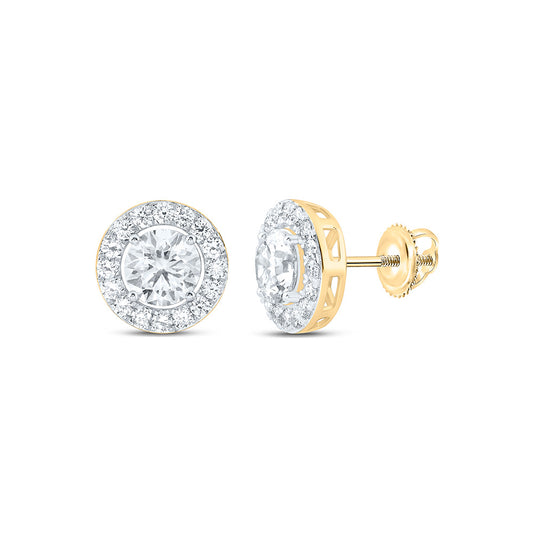 10K Yellow Or White Gold 3 Cttw Lab Grown Diamond Fashion Round Earring