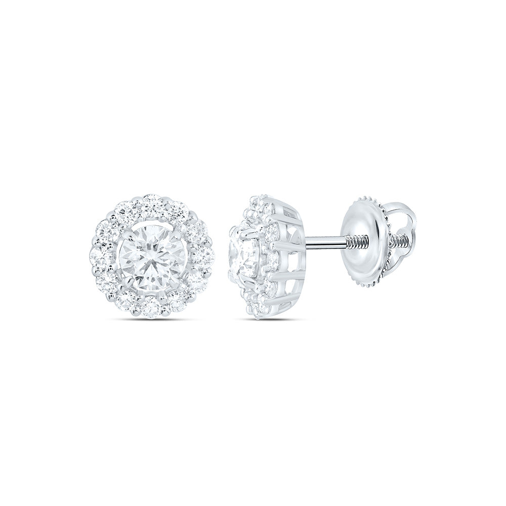 10K Yellow Or White Gold 1 Cttw Lab Grown Diamond Round Earring