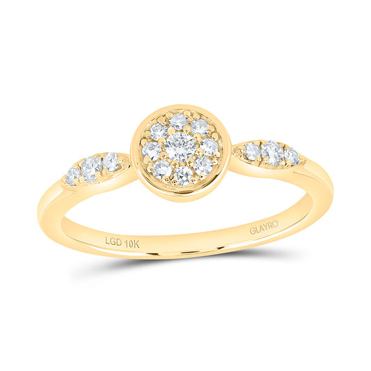 10K Yellow Or White Gold 1/5 Cttw Lab Grown Diamond Round Engagement Ring