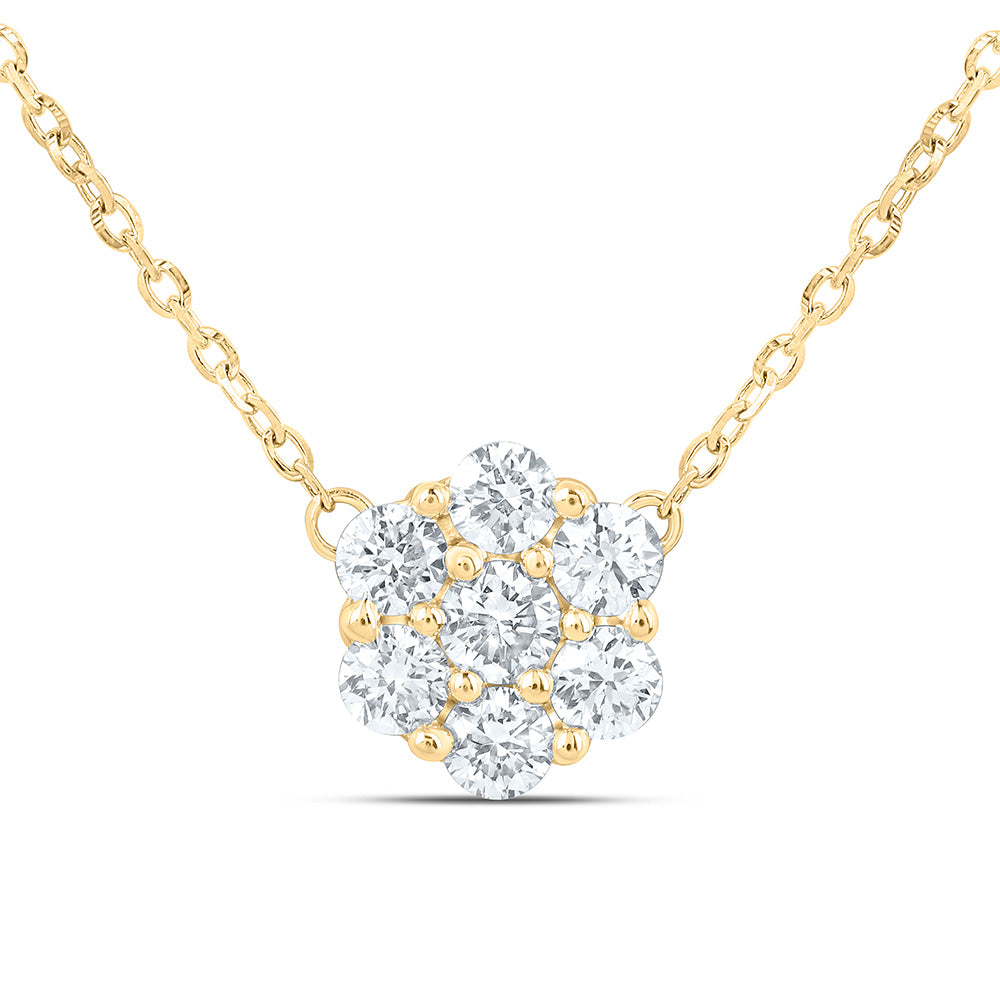 Sterling Silver 1/2 Cttw Lab Grown Diamond Chain Necklace (18 Inch)
