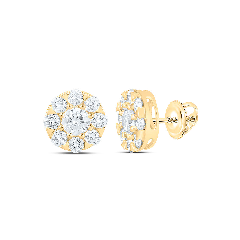 10K Yellow Or White Gold 1 Cttw Lab Grown Diamond Round Earring