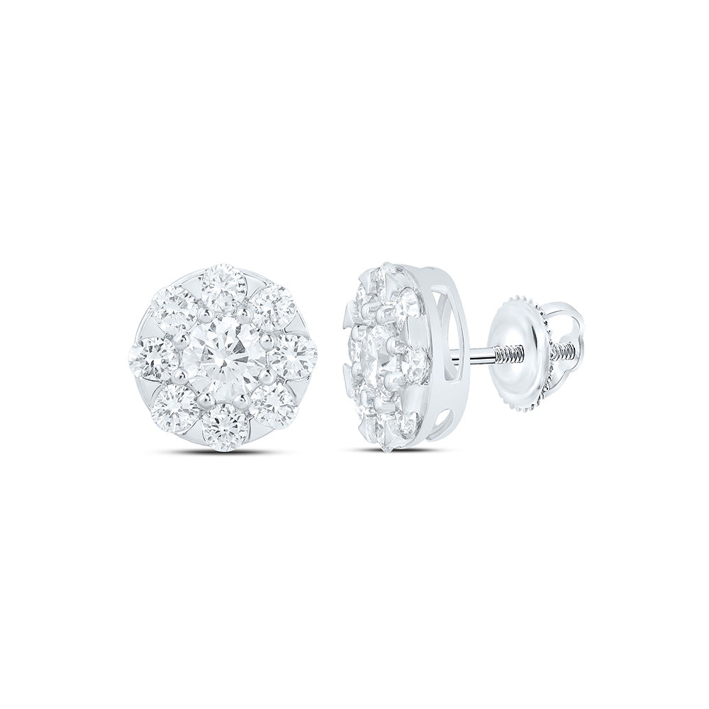 10K Yellow Or White Gold 1 Cttw Lab Grown Diamond Round Earring