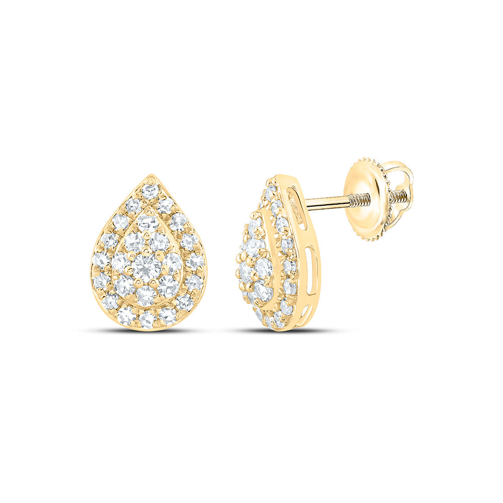 10K Yellow Or White Gold 1/2 Cttw Lab Grown Diamond Pear Earring