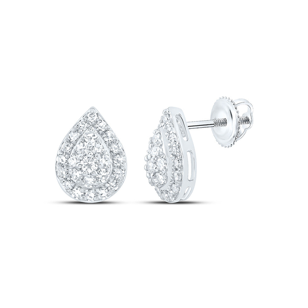 10K Yellow Or White Gold 1/2 Cttw Lab Grown Diamond Pear Earring