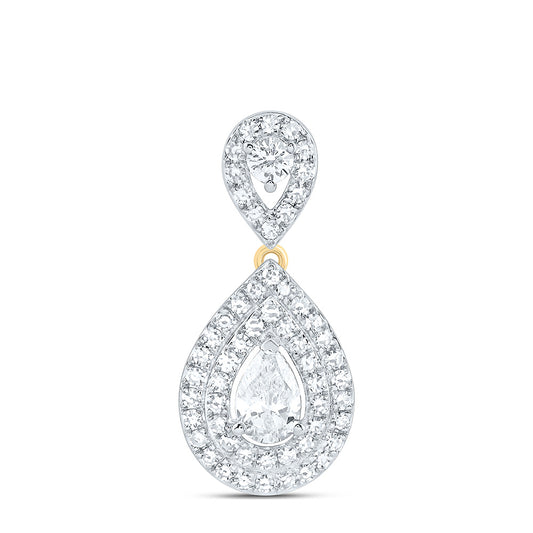 10K Yellow Gold 3/4 Cttw Lab Grown Diamond Fashion Pear Pendant
