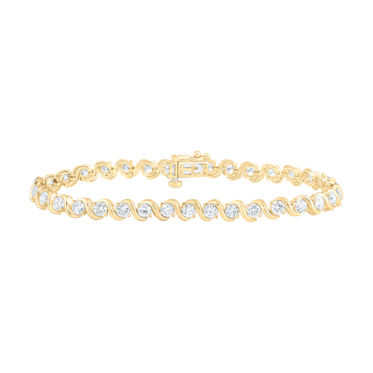 10K Yellow Or White Gold 2 Cttw Lab Grown Diamond Bracelet (7 Inch)