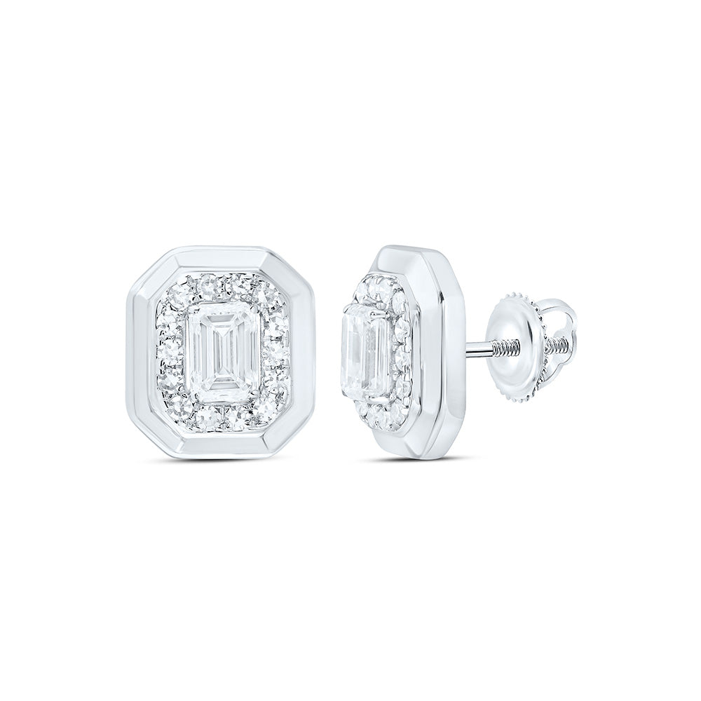 10K Yellow Or White Gold 1 Cttw Lab Grown Diamond Octagon Earring