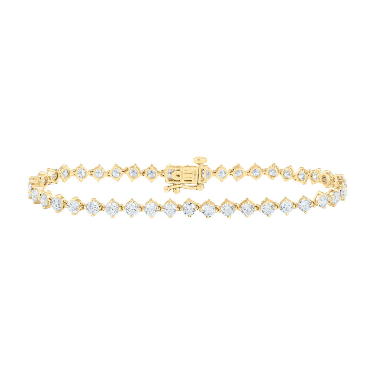 10K Yellow Or White Gold 5 Cttw Lab Grown Diamond Bracelet (7 Inch)