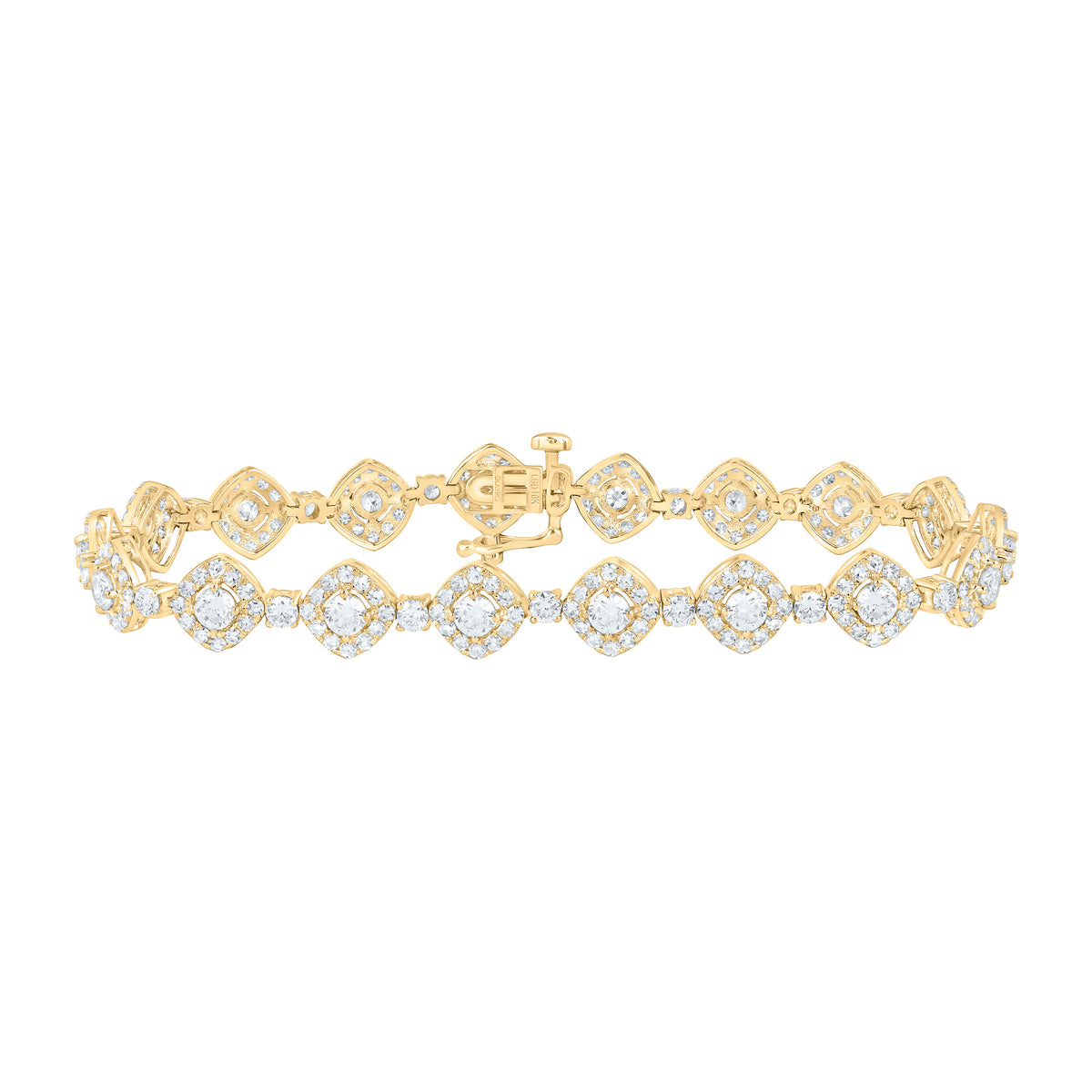 10K Yellow Or White Gold 5 Cttw Lab Grown Diamond Bracelet (7 Inch)