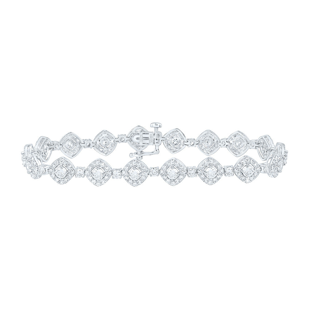 10K Yellow Or White Gold 5 Cttw Lab Grown Diamond Bracelet (7 Inch)