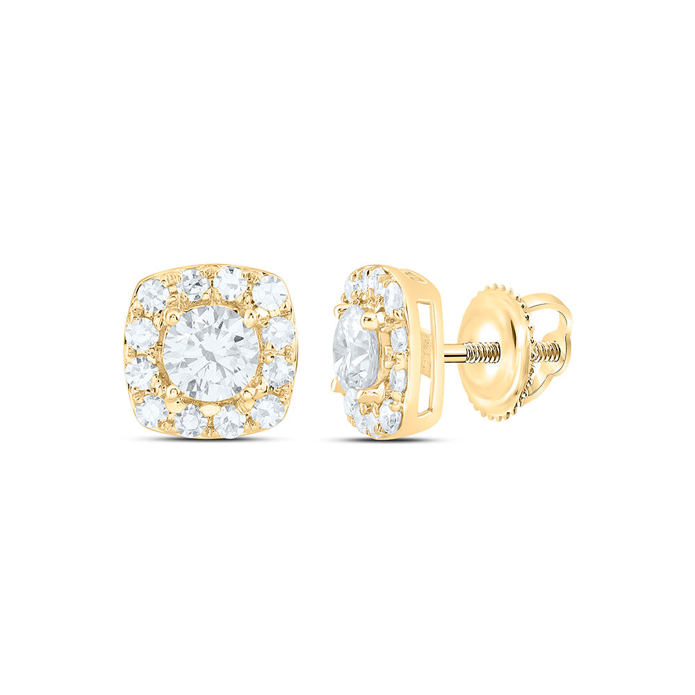 10K Yellow Or White Gold 1/2 Cttw Lab Grown Diamond Cushion Earring