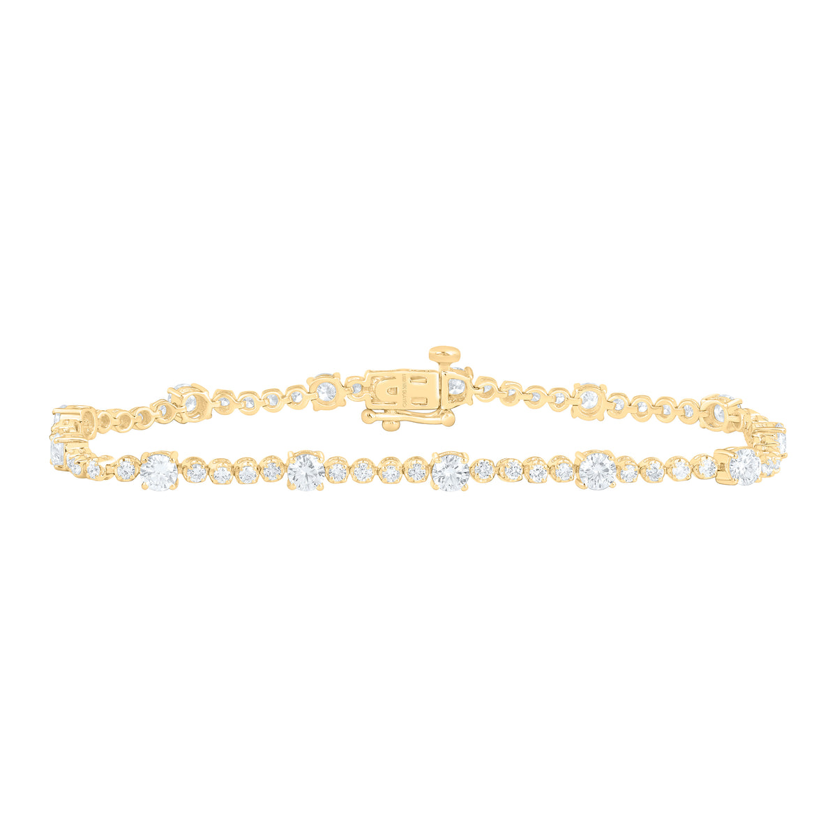 10K Yellow Or White Gold 3 Cttw Lab Grown Diamond Bracelet (7 Inch)
