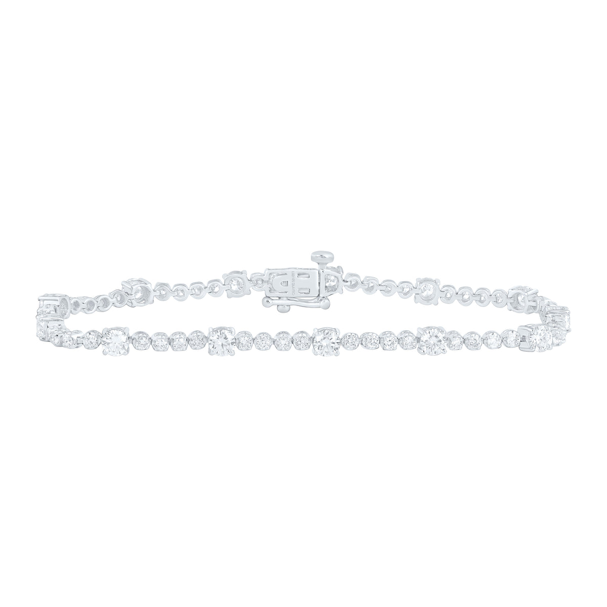 10K Yellow Or White Gold 3 Cttw Lab Grown Diamond Bracelet (7 Inch)