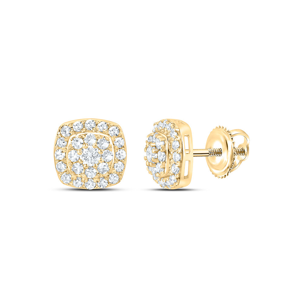 10K Yellow Or White Gold 1/2 Cttw Lab Grown Diamond Cushion Earring