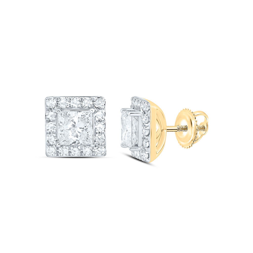 10K Yellow Or White Gold 1 1/3 Cttw Lab Grown Diamond Fashion Square Earring