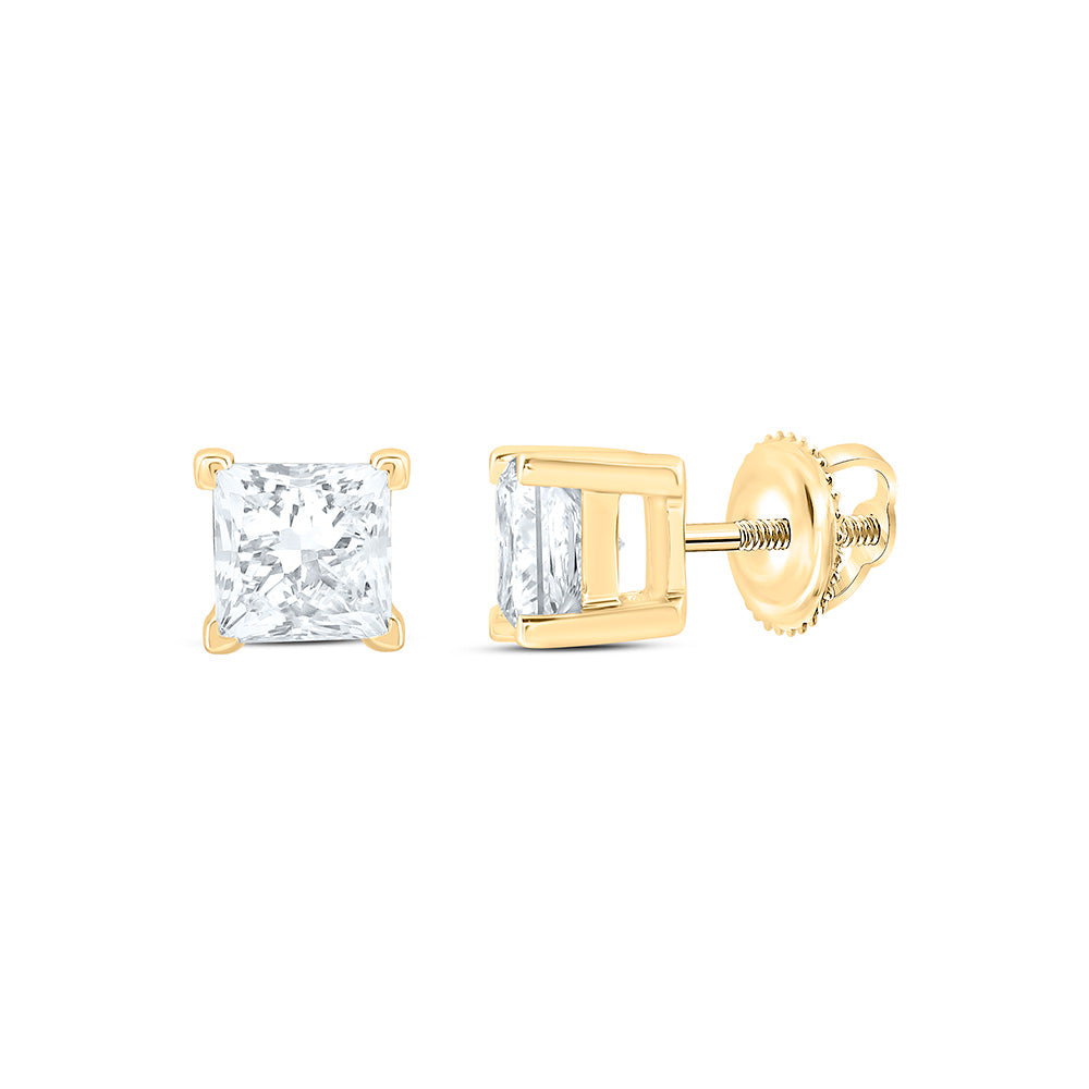 10K Yellow Or White Gold 1 Cttw Lab Grown Diamond Fashion Square Earring