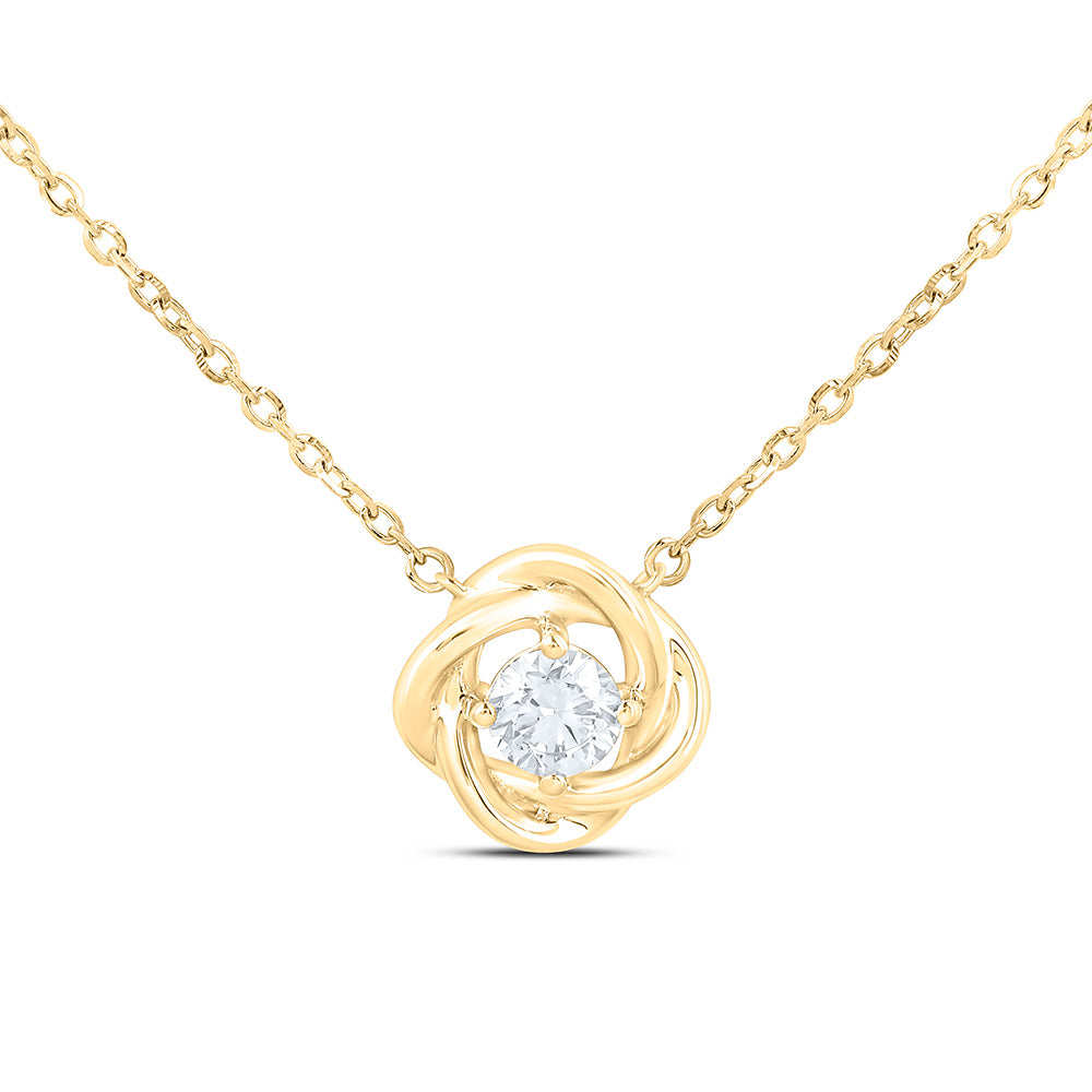 Sterling Silver 1/4 Cttw Lab Grown Diamond Round Chain Necklace (18 Inch)