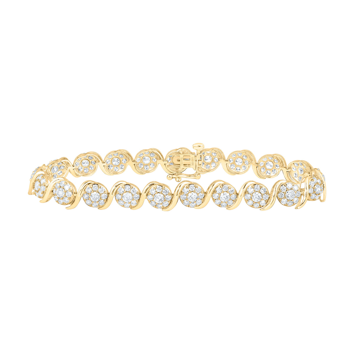 10K Yellow Or White Gold 4 7/8 Cttw Lab Grown Diamond Bracelet (7 Inch)