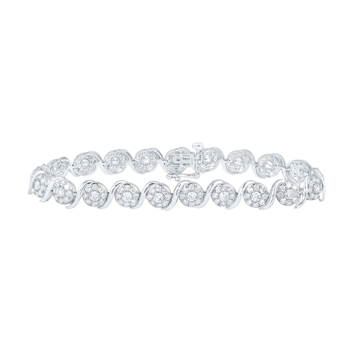10K Yellow Or White Gold 4 7/8 Cttw Lab Grown Diamond Bracelet (7 Inch)