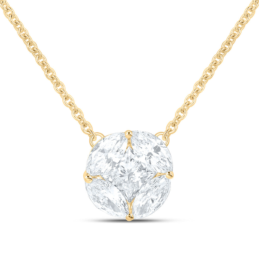 10K Yellow Or White Gold 1 Cttw Lab Grown Diamond Chain Necklace (18 Inch)