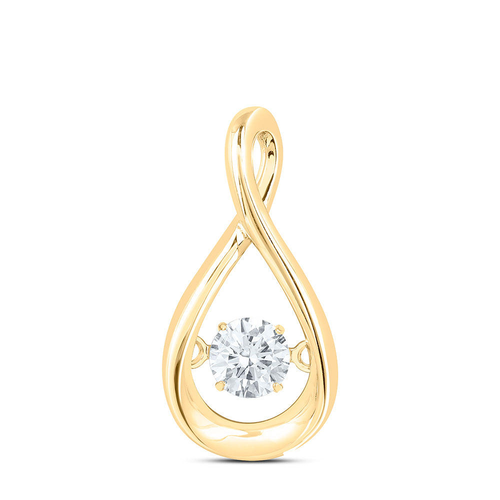Sterling Silver 1/4 Cttw Lab Grown Diamond Infinity Charm Pendant