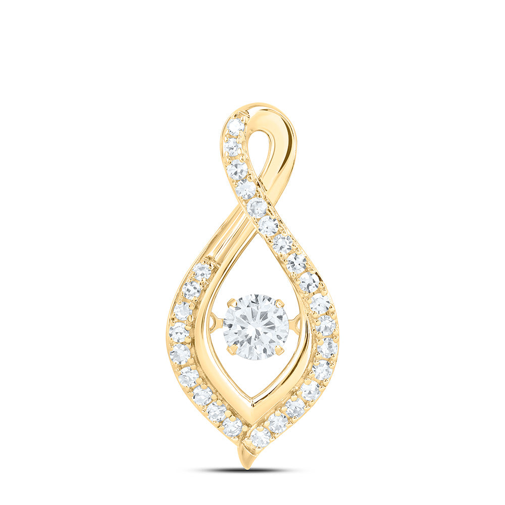 Sterling Silver 3/4 Cttw Lab Grown Diamond Infinity Charm Pendant