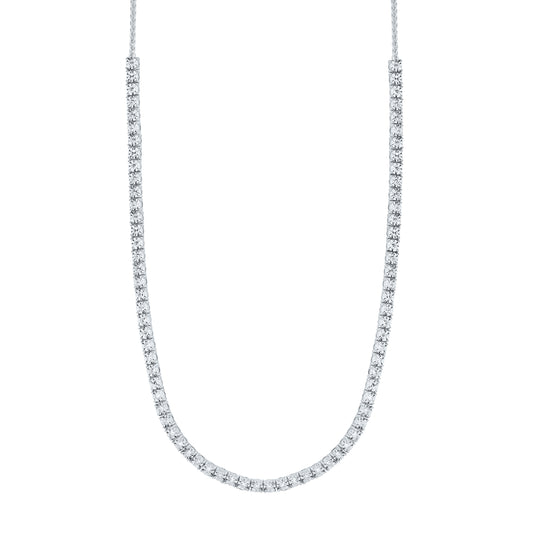 Sterling Silver 7/8 Cttw Lab Grown Diamond Chain Necklace (18 Inch)