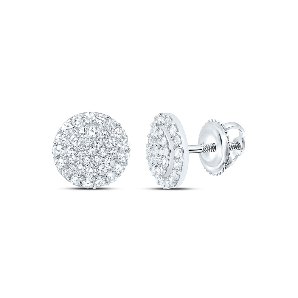 Sterling Silver 1/2 Cttw Lab Grown Diamond Fashion Round Earring