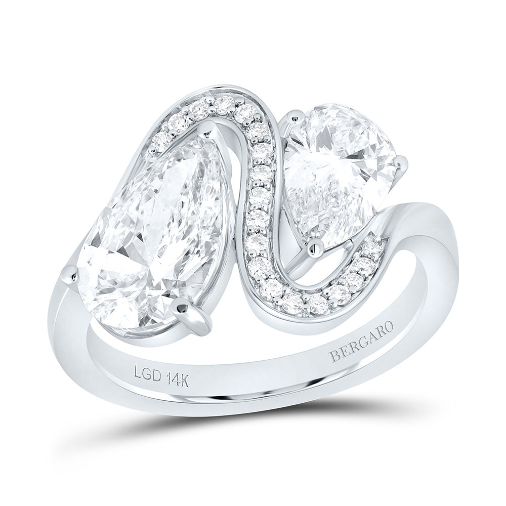 14K Yellow Or White Gold 3 1/4 Cttw Lab Grown Diamond Ring