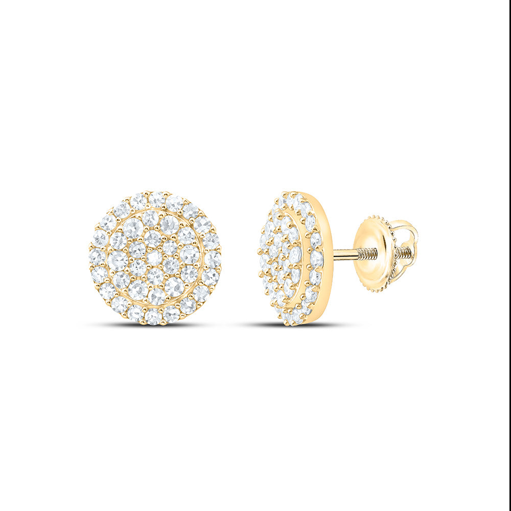 Sterling Silver 5/8 Cttw Lab Grown Diamond Round Earring