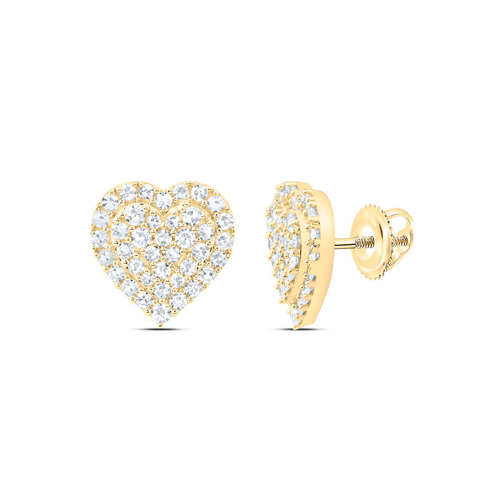 Sterling Silver 1/2 Cttw Lab Grown Diamond Fashion Heart Earring