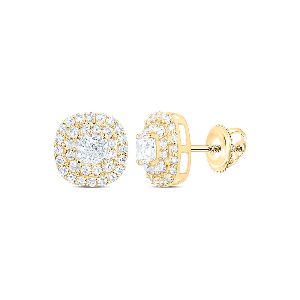 10K Yellow Or White Gold 1 Cttw Lab Grown Diamond Cushion Earring