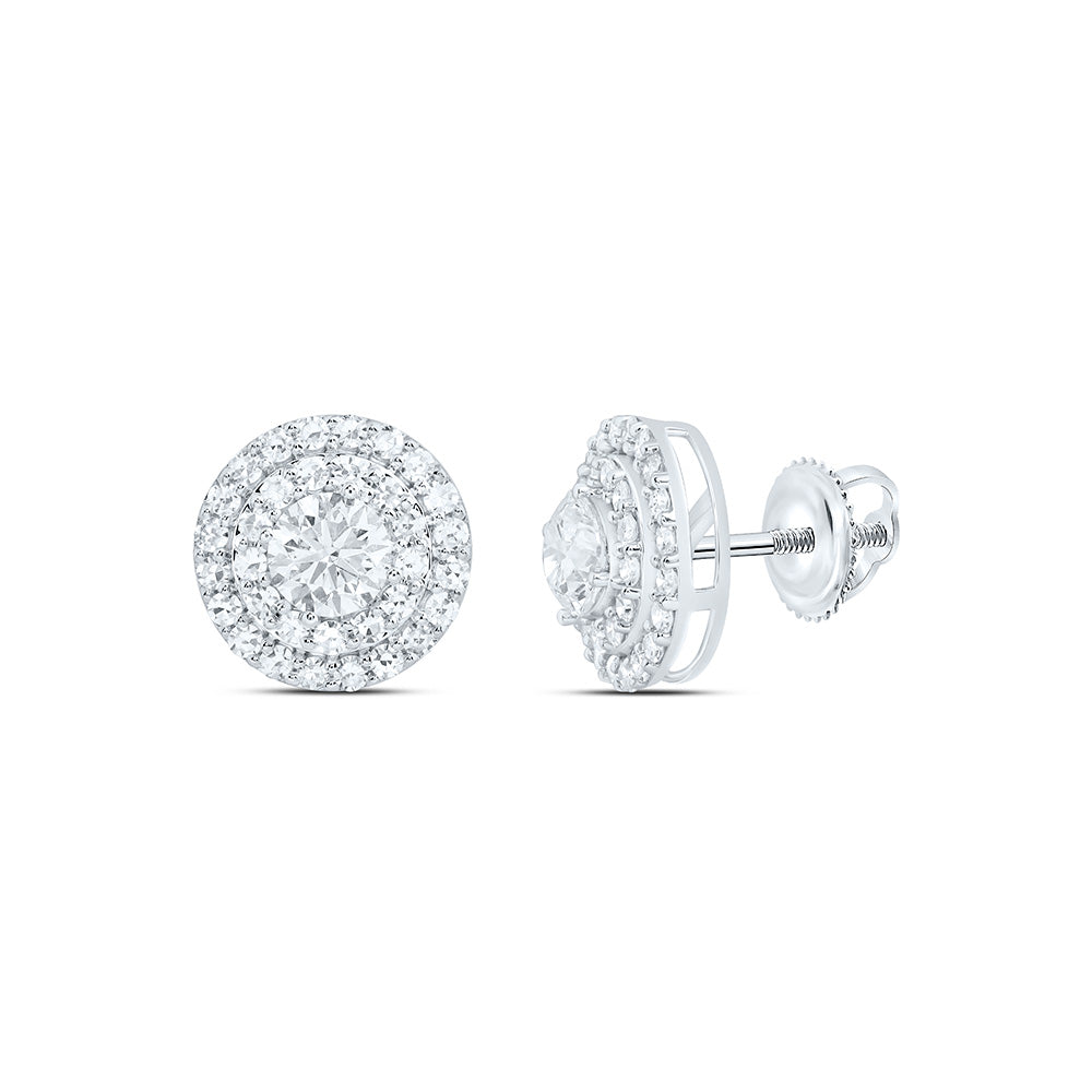 14K Yellow Or White Gold 1 Cttw Lab Grown Diamond Fashion Round Earring