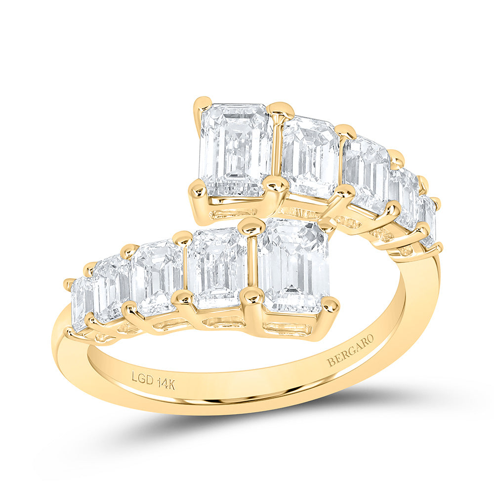 14K Yellow Or White Gold 2 1/2 Cttw Lab Grown Diamond Ring