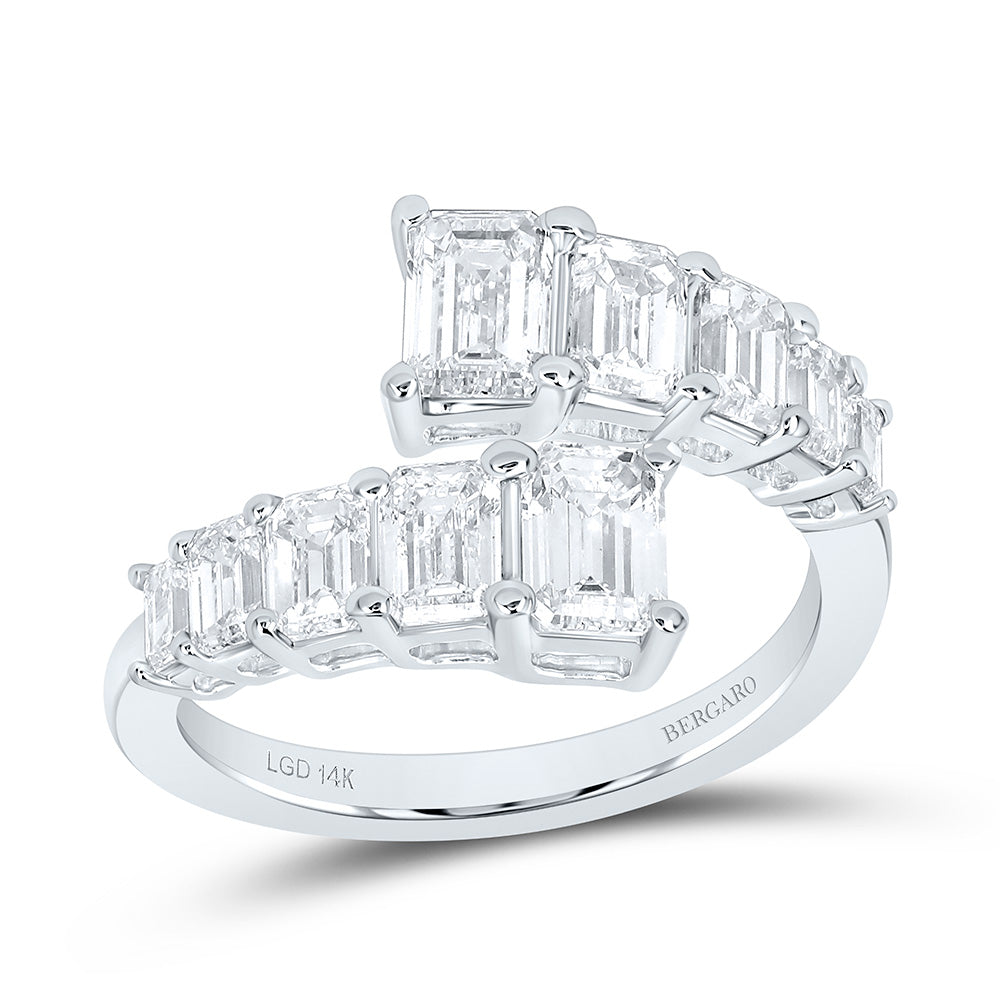 14K Yellow Or White Gold 2 1/2 Cttw Lab Grown Diamond Ring