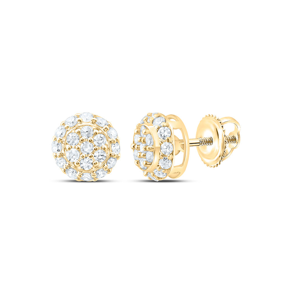 10K Yellow Or White Gold 1/5 Cttw Lab Grown Diamond Round Earring
