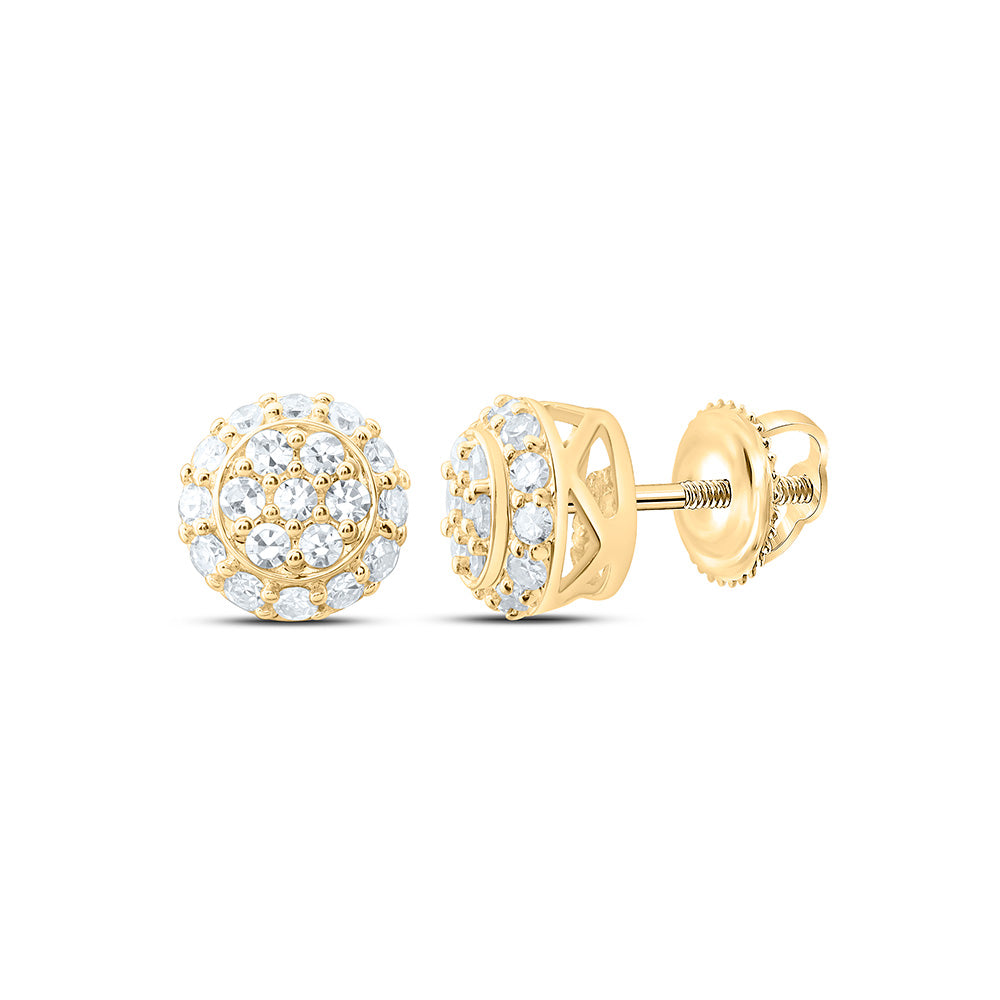 14K Yellow Or White Gold 1/5 Cttw Lab Grown Diamond Round Earring